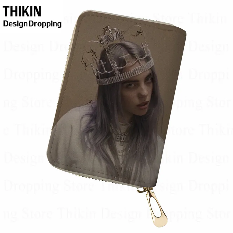 Тикин Горячая рэп певец Billie Eilish женский из искусственной кожи держатель для карт паук королева Водонепроницаемый Путешествия Паспорт Walet с молнией