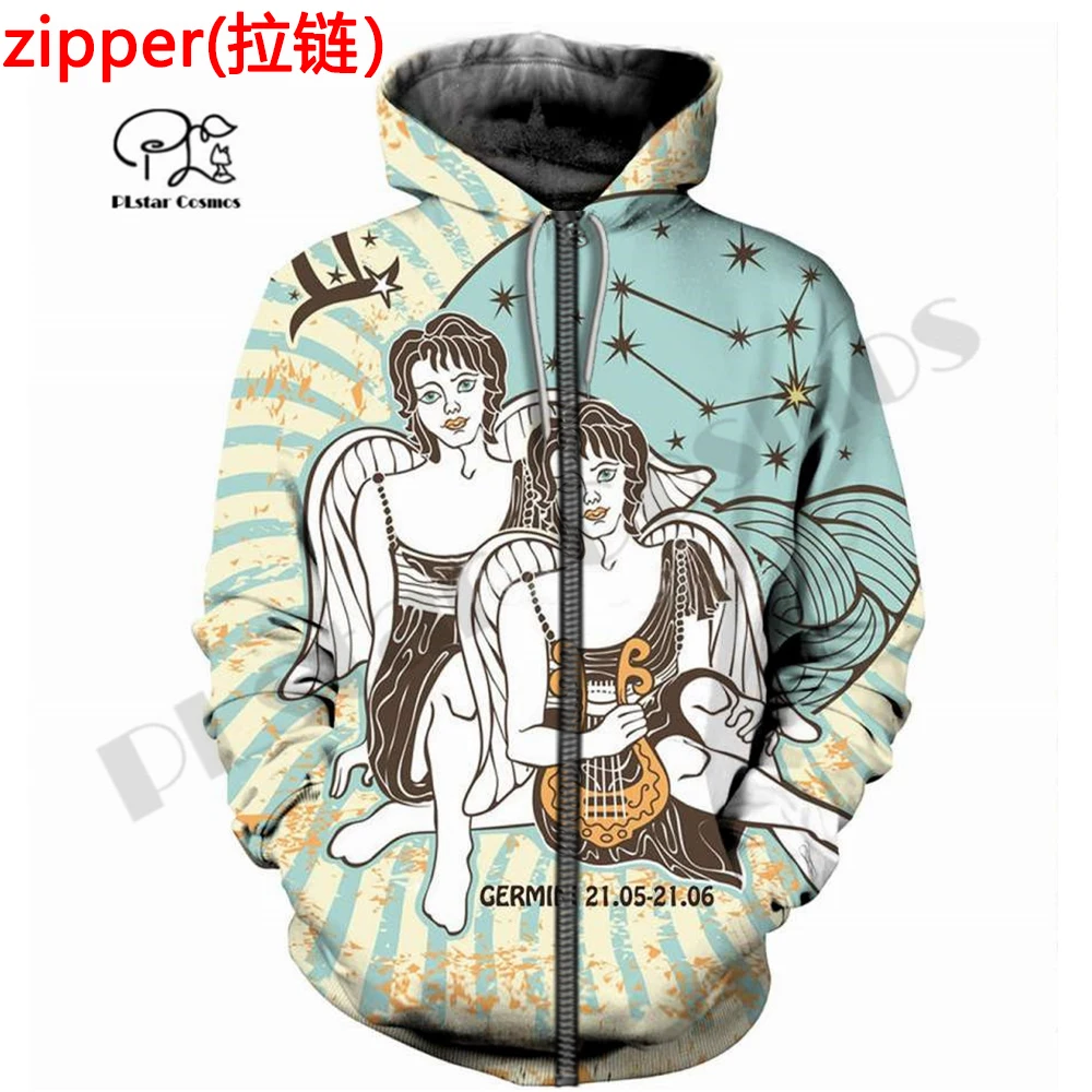 

PLstar Cosmos 3Dprinted Newfashion Hippie Gemini Constellation Art Streetwear Funny Awsome Casual Hoodie/Sweatshirt/Zip S-7