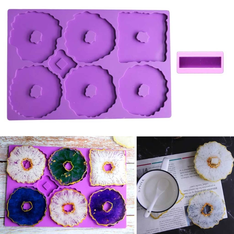 

Нерегулярные волнистые каботажное судно эпоксидная смола, форма чашки Миски детские коврик силиконовая форма «сделай сам» ремесла домашне...