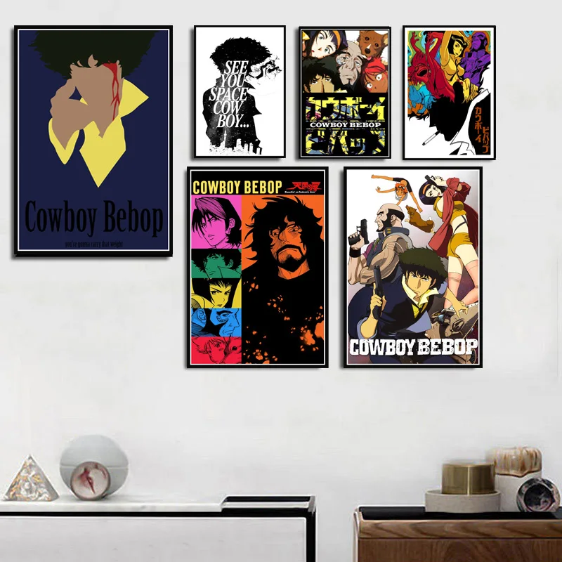 

Poster And Prints Cowboy Bebop Spike Jet Japanese Anime Comic Gift Kids Art Painting Wall Pictures For Living Room Home Decor