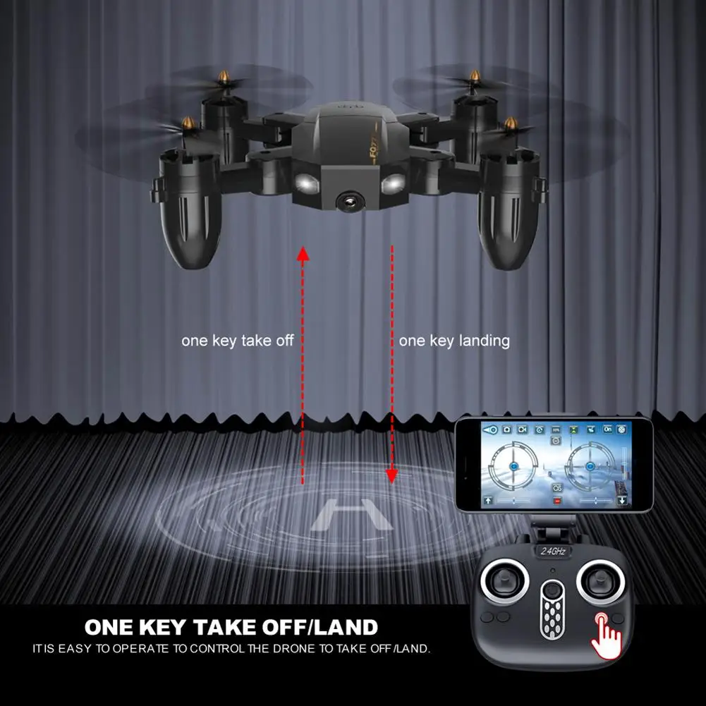 

2019 FQ36 RC Drones WiFi FPV Aircraft 2.4G 4CH 6Axis Remote Control Foldable RTF 25FPS Camera Drones Quadcopter Flying Toy Black