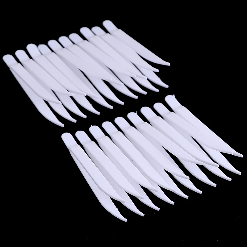 

20pcs Disposable Tweezers Plastic Medical Small Beads Forceps for Crafts DIY Jewelry Making Color random