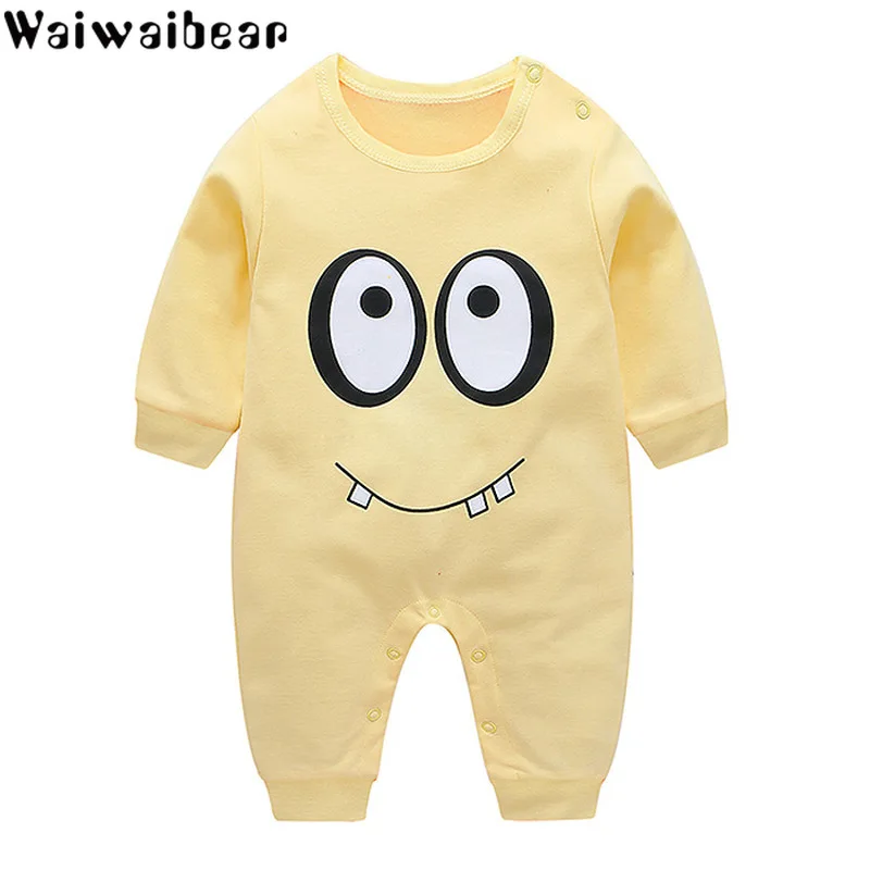 Детский комбинезон с длинным рукавом и принтом|Ромперы| |