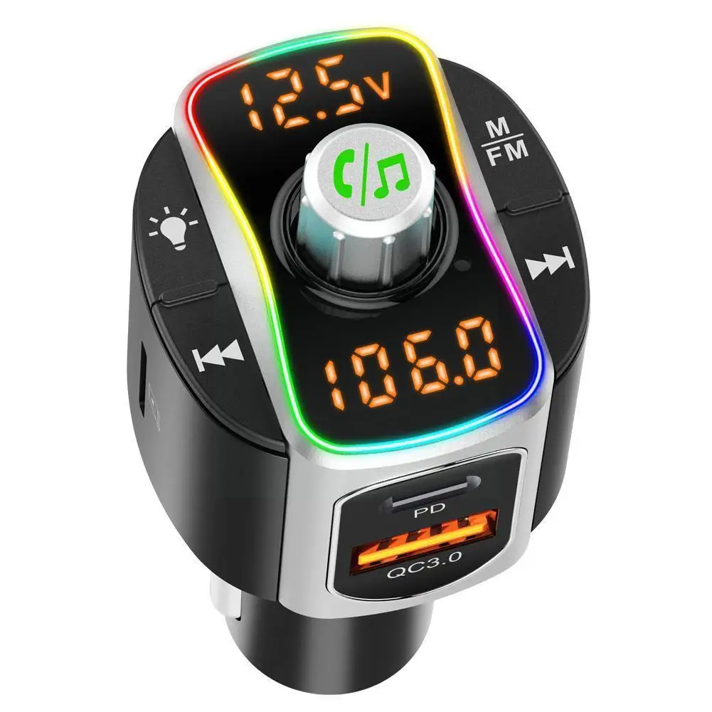 

Автомобильный Mp3 Bluetooth плеер карта/U диск музыка PD/QC3.0 зарядка Fm Быстрый передатчик автомобильные Hands-free аксессуары I2C8