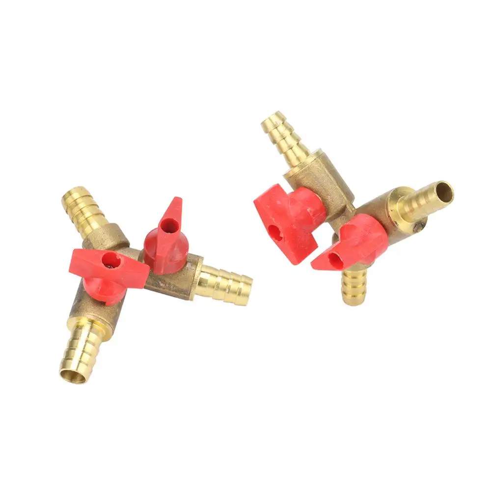 8mm 10mm Barbed Connection Y Shape Brass Valve Irrigation Water Pipe Hose Splitter Valve Gas Pipe Water heater Water Controller