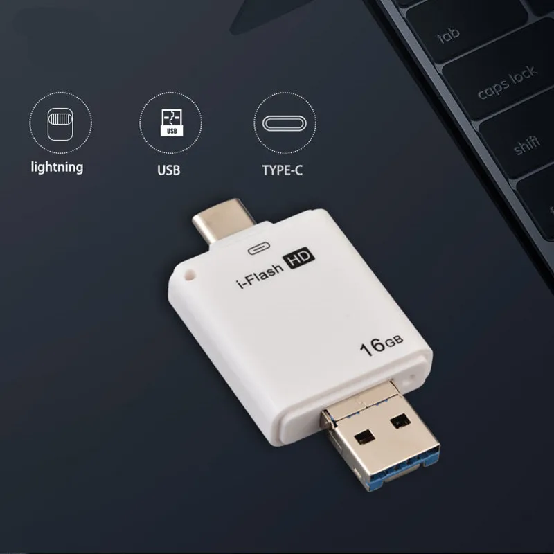 Otg USB флэш накопитель Usb память 3 0 для iPhone X/8/7/7 Plus/6 Plus/6s/5/SE/IPad флеш карта 16 Гб