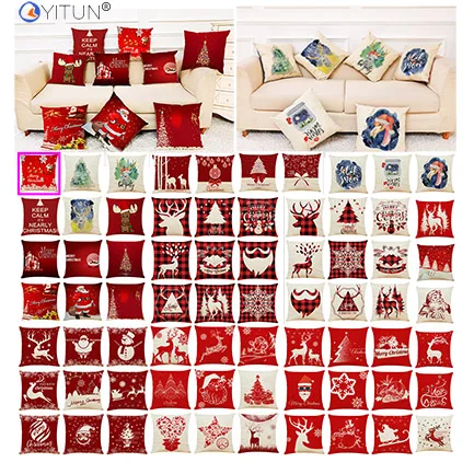 Yitun Merry Christmas Декоративные Чехлы на подушку уютные поясничные подушки защитные