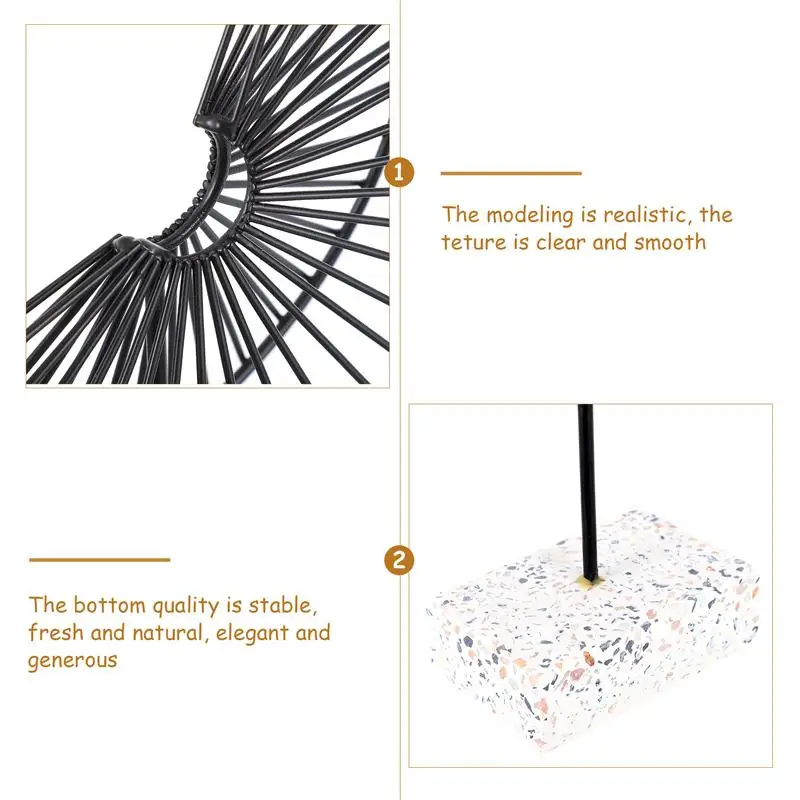 

1Pc Desktop Ornament Creative Fan Shape Adornment Household Decoration
