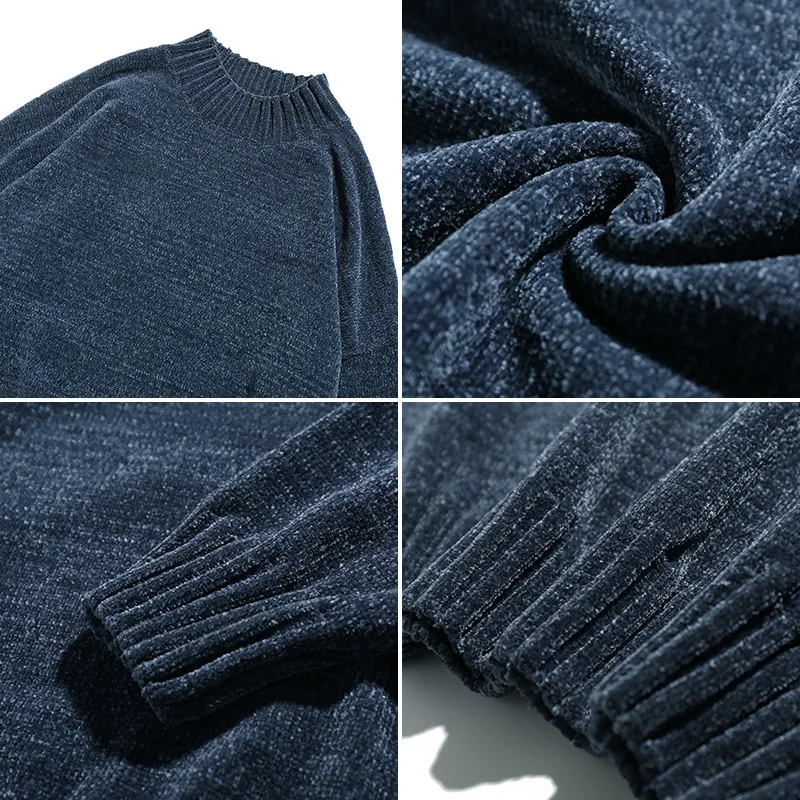 

New Autumn Winter Warm Sweater Men Oversized Casual Loose Hip hop Streetwear Pullover Man Knitted Sweaters Tops Men's Jumper