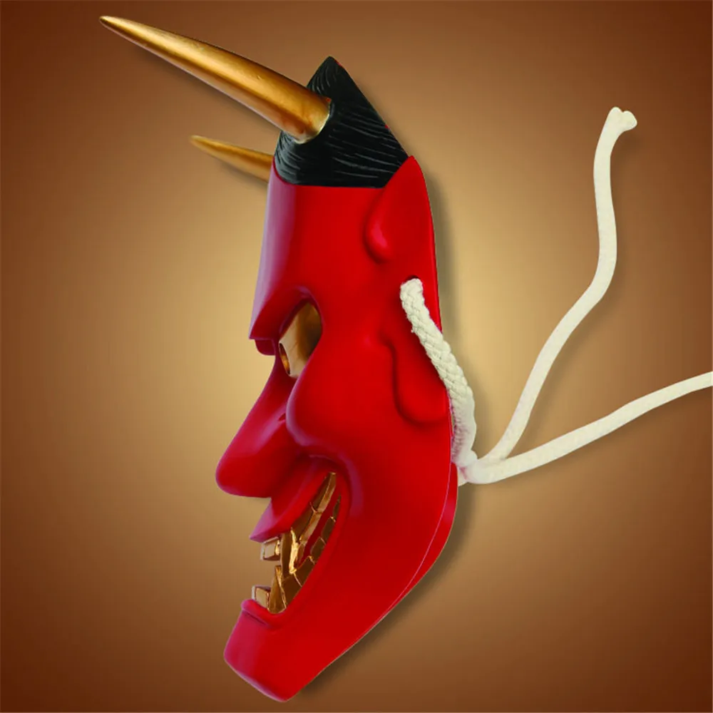 Японская Маска-гримаса из смолы демон праджна Ханья голова дьявола Хэллоуин ужас