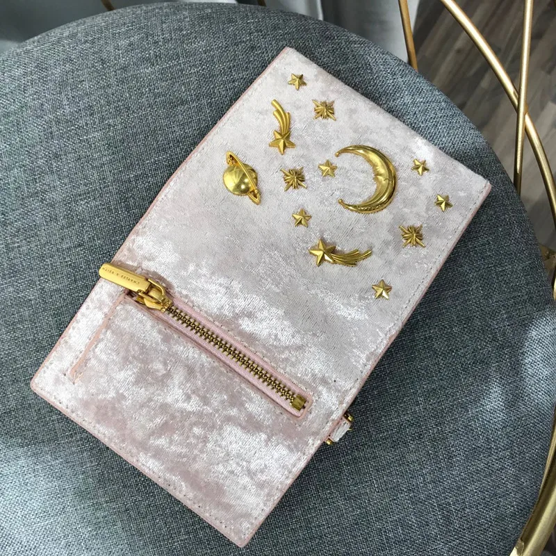 Trong Moon and Star Astrology кошелек модный космический Универсальный велюровый для денег