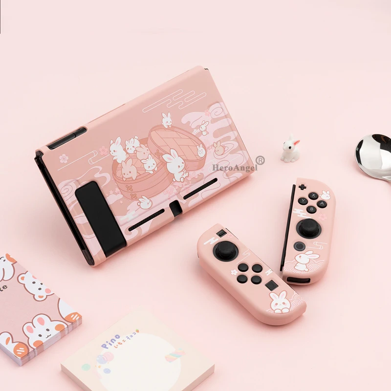 

For Nintendo Switch Shell Case Cute Rabbit Cartoon Soft TPU Cover Back Girp Shell Protective Case for Switch Dropshipping