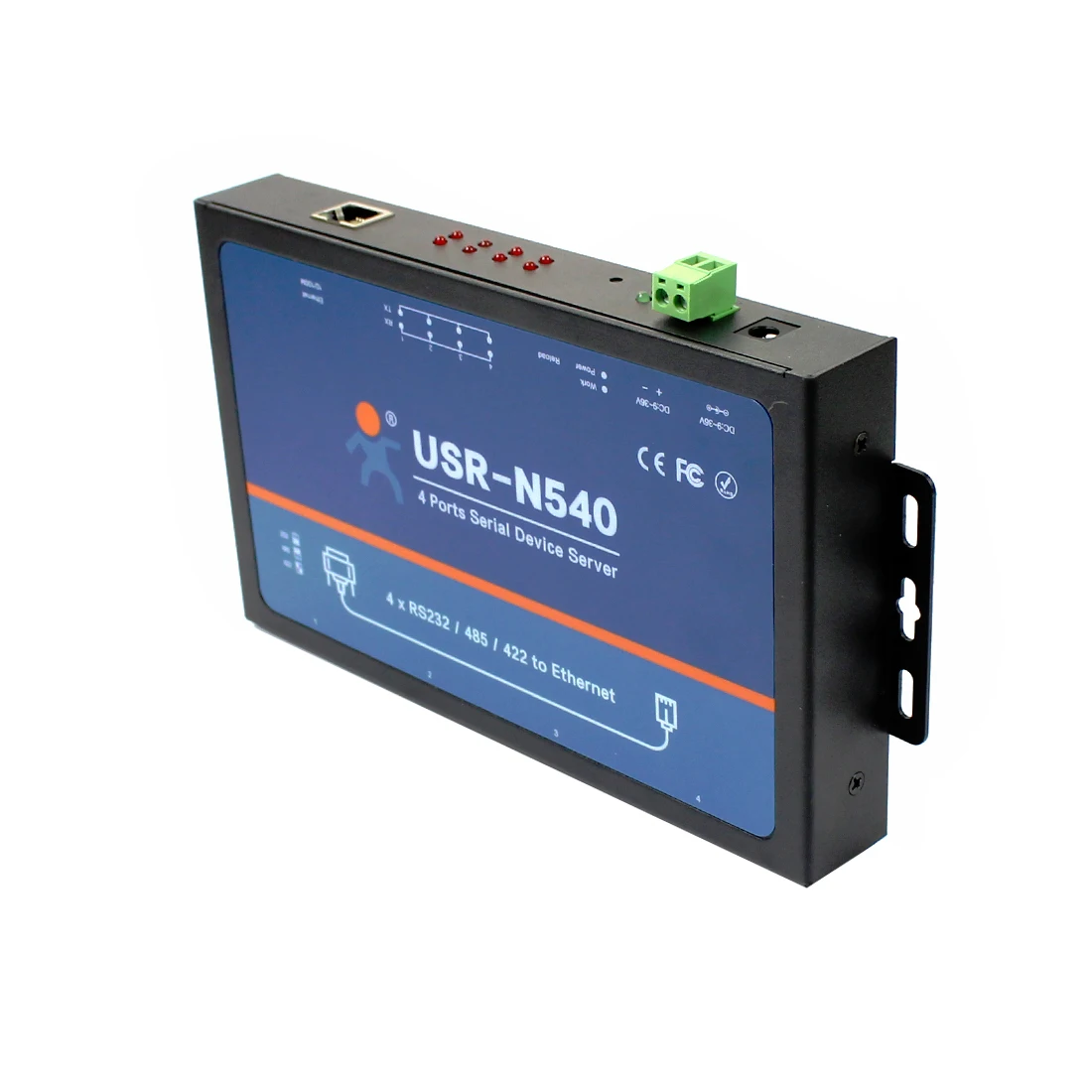 

USR-N540 4-портовый последовательный сервер устройств RS232 RS485 RS422 последовательный в Ethernet сетевой IP конвертер RJ45 TCP IP UDP промышленный модуль