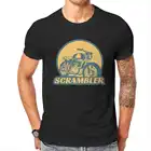 Модная футболка для мужчин дизайнерские скремблер мотоцикл футболка 100% хлопок негабаритные круглые Nevk Мужская одежда Топ