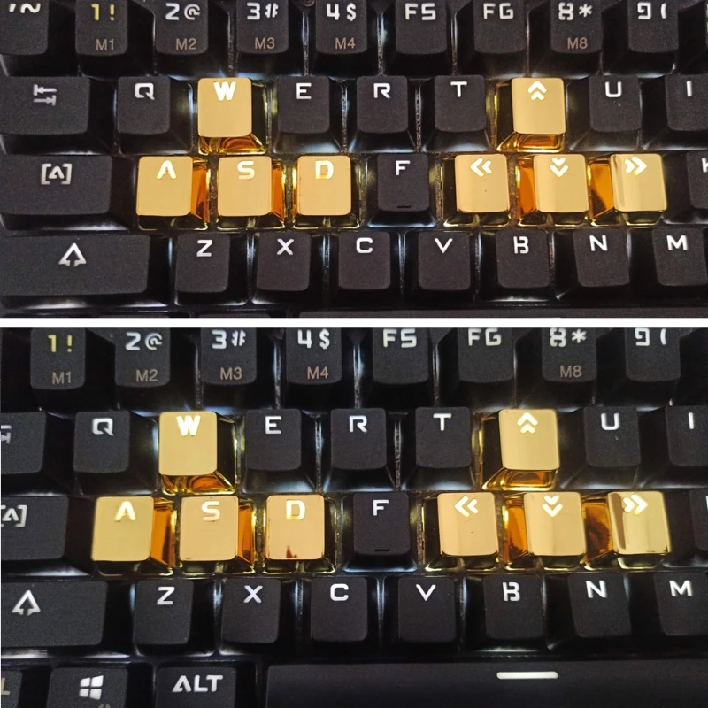 8 шт Металлические клавиши на клавиатуру WASD стрелка цинковый сплав ключ с