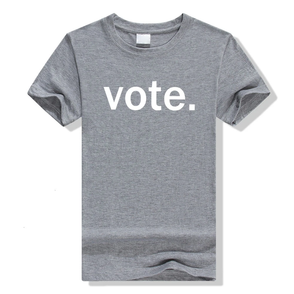 

Cheap Durable New T-shirt Vote Letter Print Streetwear O-neck Women's shirt Punk Hip Hop Versatile Multicolor Tshirt
