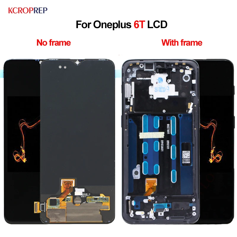 ЖК дисплей и сенсорный датчик в сборе для Oneplus 6T 1 + 6T|Экраны мобильных телефонов| |