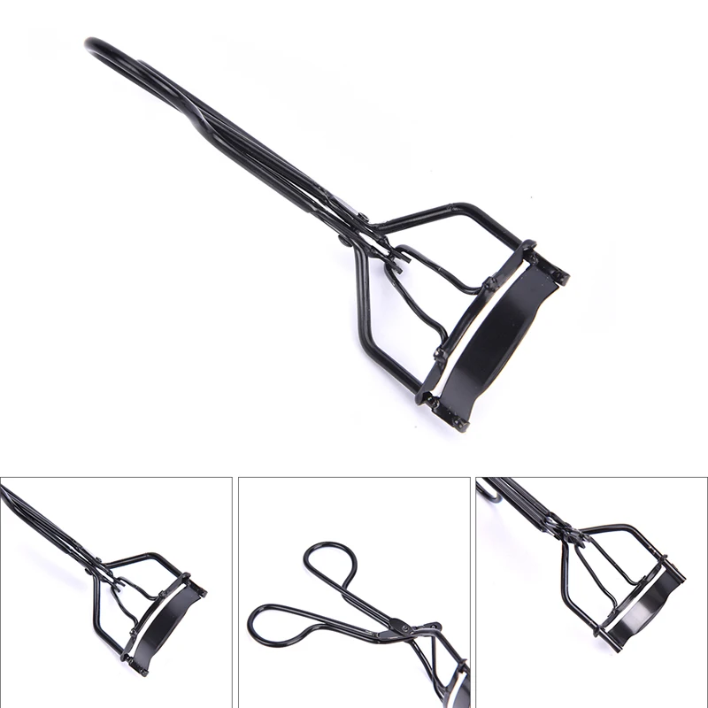 

Durable Portable Long Lasting Metal Silicone Strip Silver Eyelash Curler Clip New