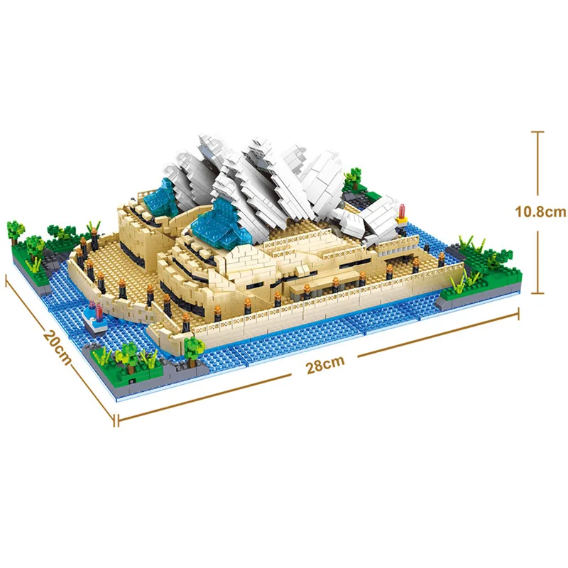 

Kid's toys Sydney Opera House diamond microparticle building blocks put togethe world building difficult building blocks toys