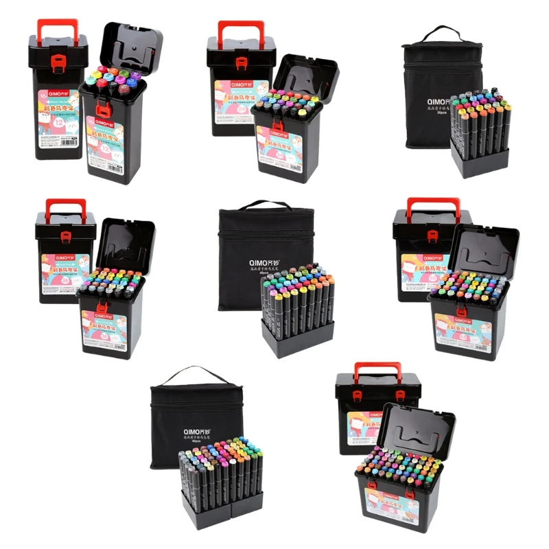 Набор художественных маркеров с двойным наконечником 12/24/30/36/40/48/60 цветов|Цветные