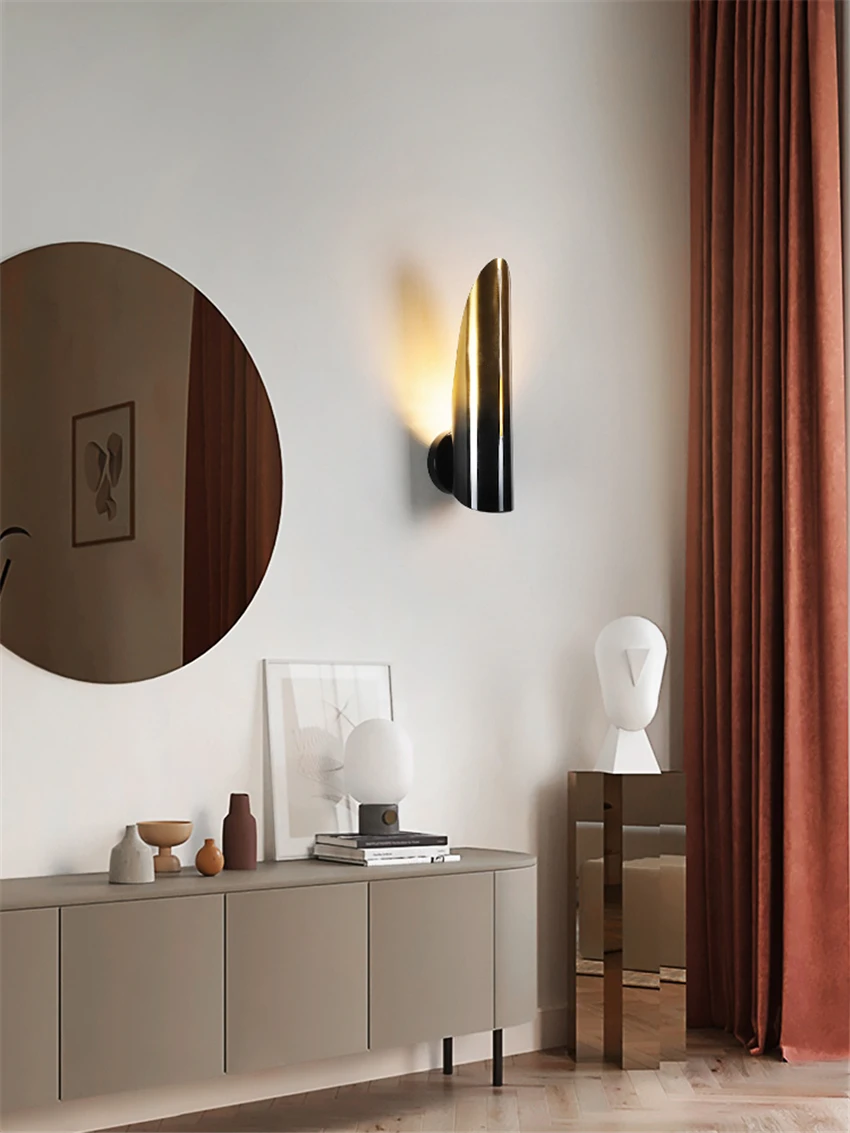 Роскошные Настенные светильники градиентного цвета фон для гостиной