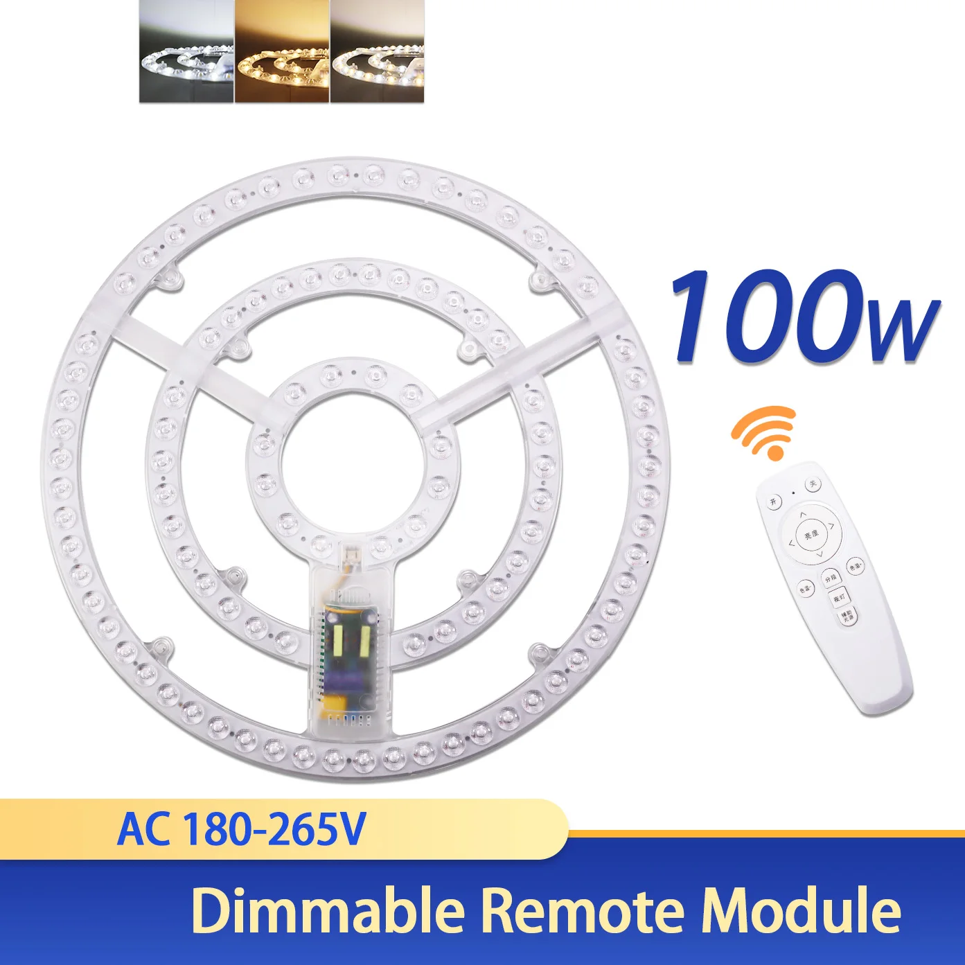 

18W 24W 48W 72W 100W Led Ceiling Lamp Replacement Led Light Board Remote Control Dimmable LED Ring PANEL Circle Light AC180-265V