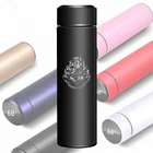 Умная изоляция из нержавеющей стали, волшебный школьный логотип, умная чашка для воды, отображение температуры, чайная чашка, автомобильный термос