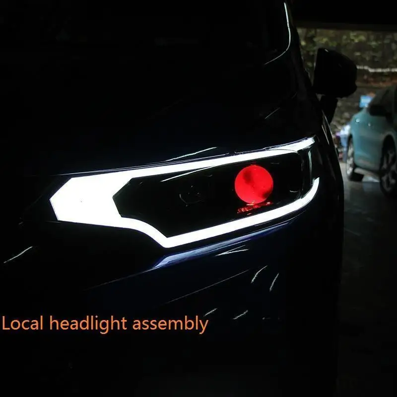 MODEL E Drl Cob автомобилей Neblineros Led Para Авто Assessoires фары передние противотуманные задние Автомобильные фары в сборе 15 16 17 для Honda Fit - Цвет: MODEL E