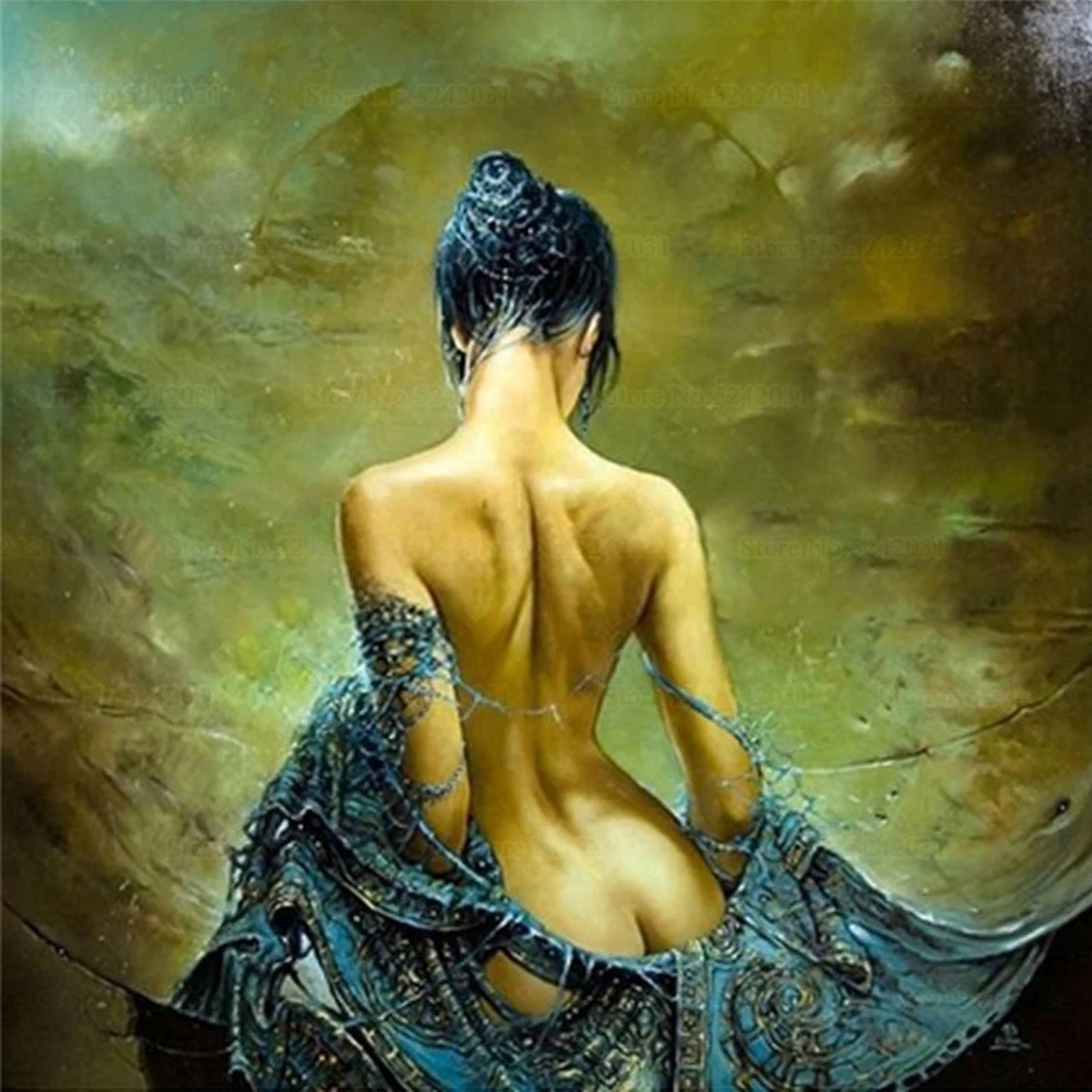 Сексуальная Женская картина с бриллиантами Обнаженная Дамская задняя вышивка