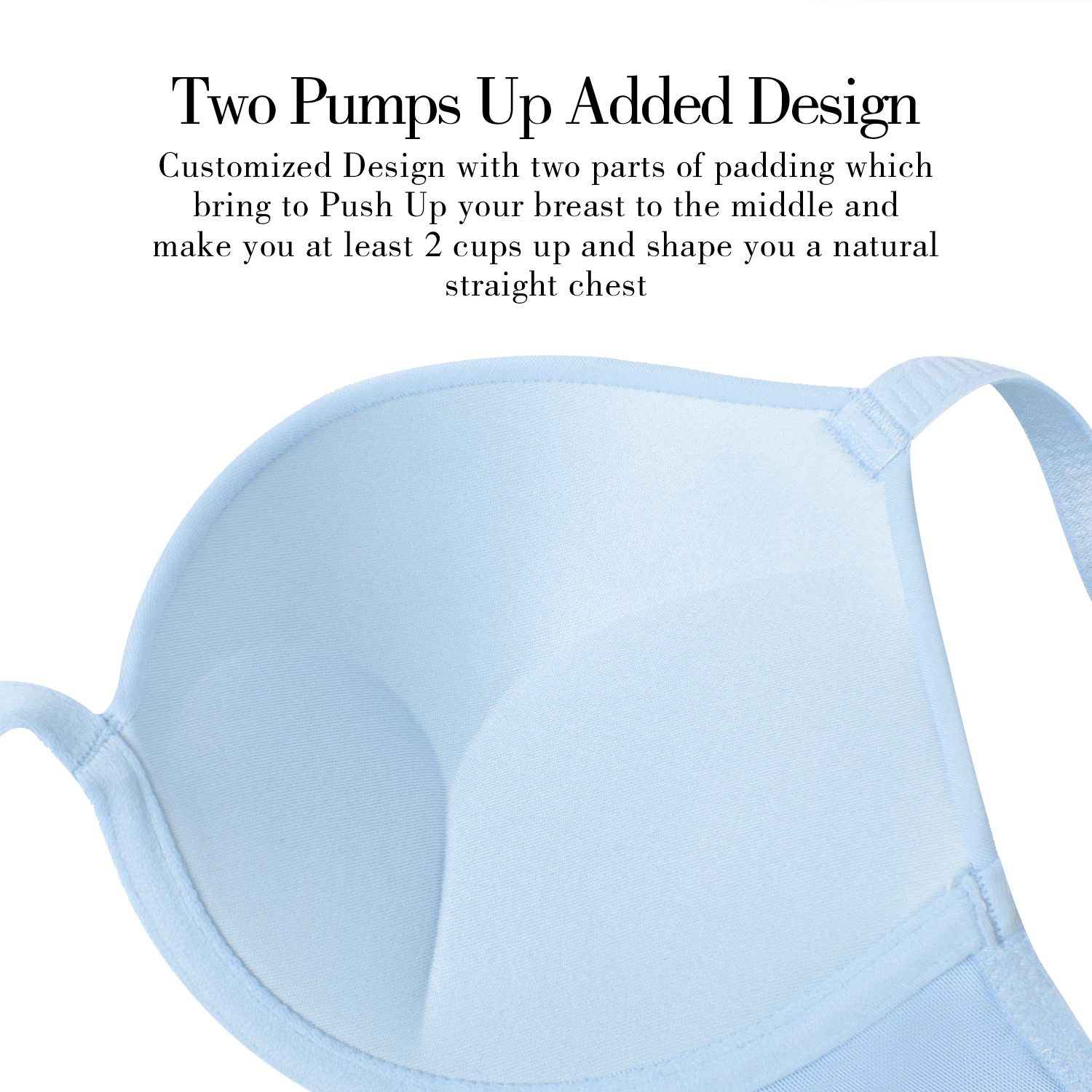 Wingslove Women’s Push Up Thick Cup Bra Seamless Underwire Lingerie Comfortable Add Two Cup Brassiere Smooth Cup Bras For Women