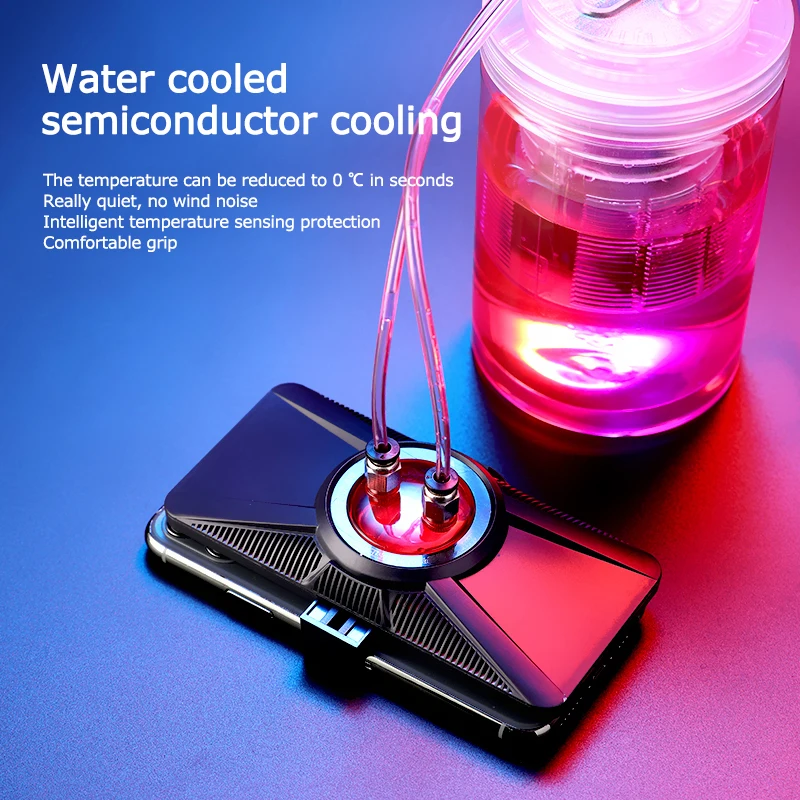 

Universal Refrigeration + Water-cooled Semiconductor Mobile Phone Radiator Gaming Phone Cooler Phone Holder Heat Sink