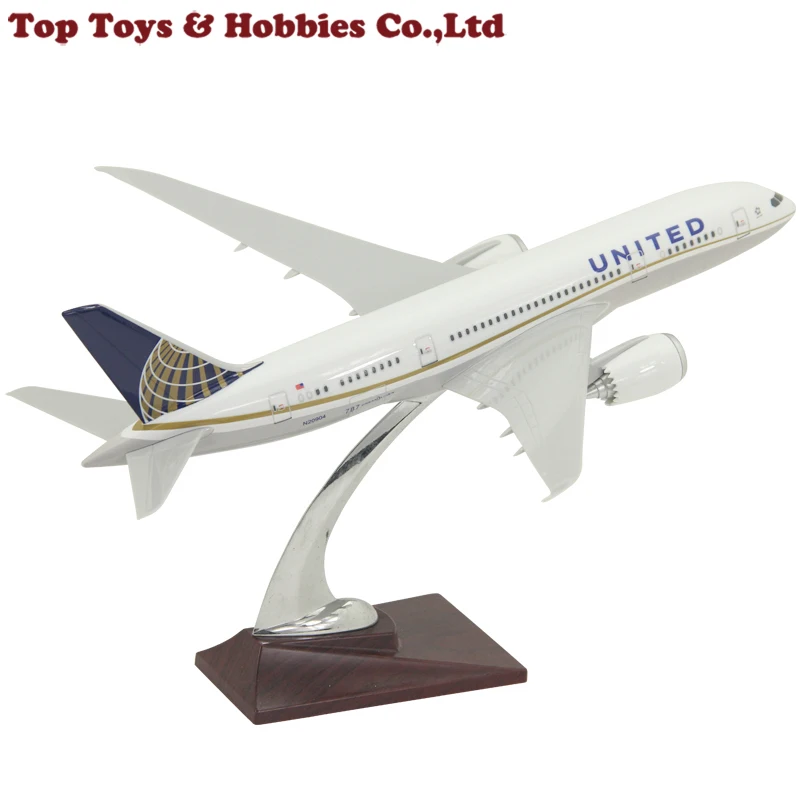Модель самолета в масштабе 1/130 Боинг B787 американские авиалинии 43 см игрушечный