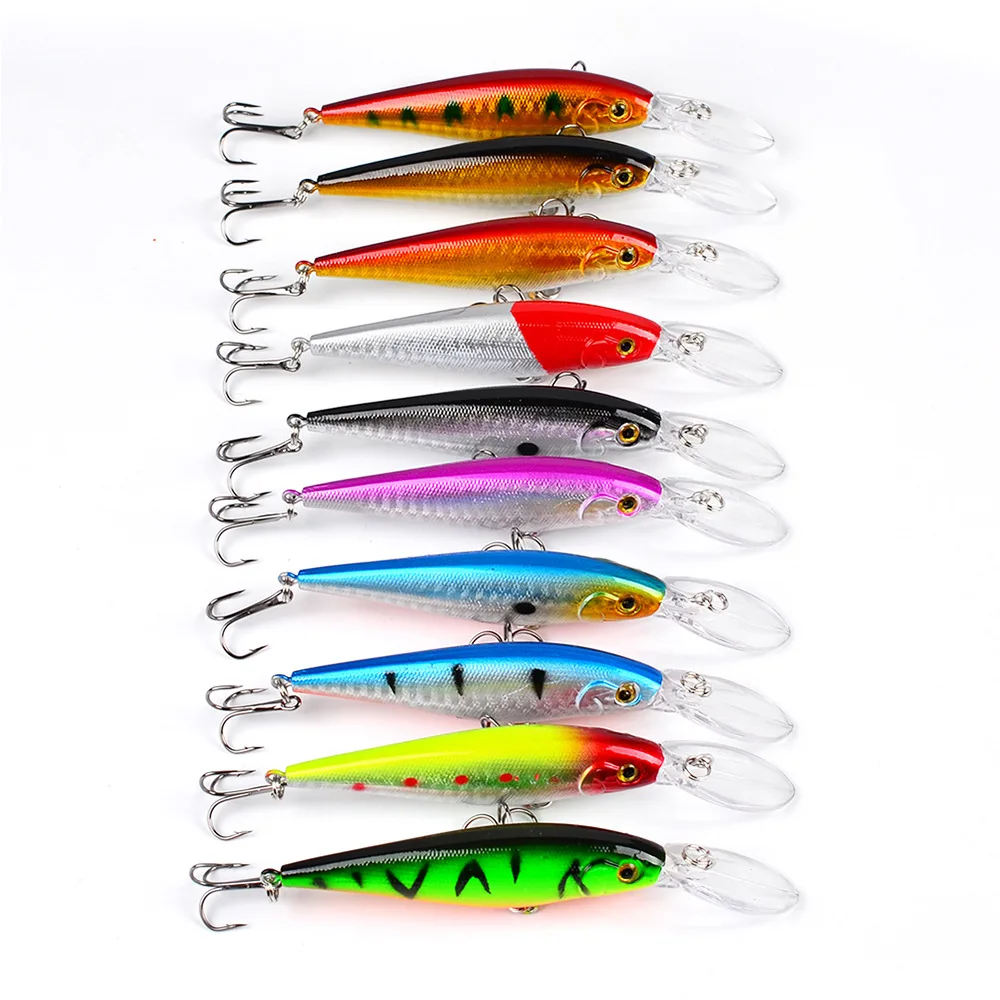 

11.5cm 10.5g Fishing Bait Minnow Leurre Peche Mer Luya Hard Lure Double Hooks Sahte Yemler 10 Colors Shad ABS Plastic Kunstaas
