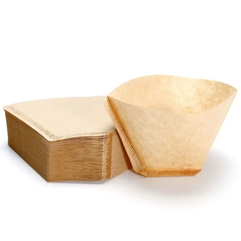 100 шт. Экологичная неотбеленная оригинальная деревянная ручная капельная бумага