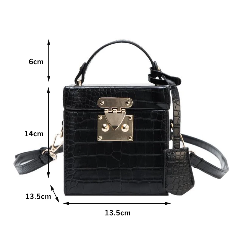 

New 2020 trend women's Design Fashion shoulder bag Leather Stone Pattern Box Handbags Cross body Bag Female handbag party totes