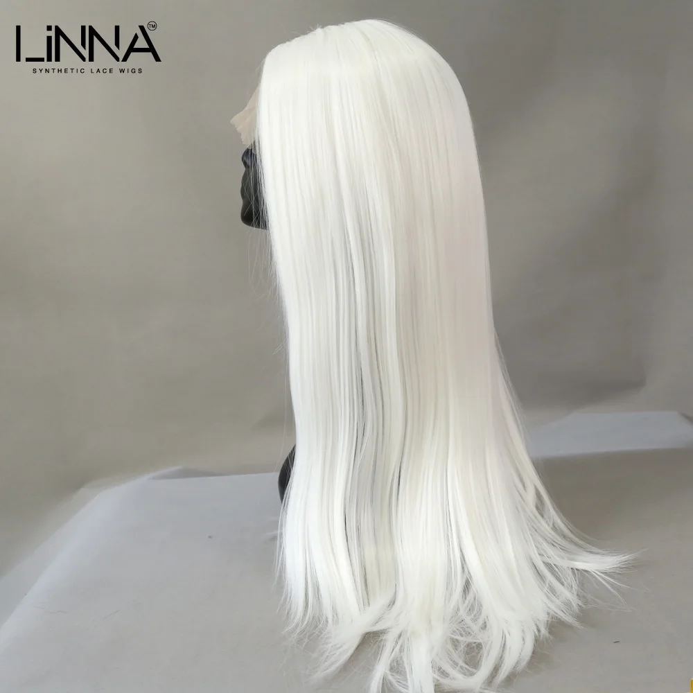 LINNA длинные прямые синтетические волосы Синтетические на кружеве парики для Для