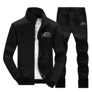 Pure cotton sportswear fall a man set of sports wear long-sleeved clothes suit set outdoor leisure clothing