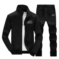 pure cotton sportswear fall a man set of sports wear long sleeved clothes suit set outdoor leisure clothing