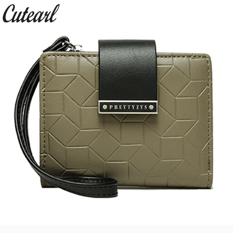 

NEW Women Wallet Korean Short Coin Card Holder Stone Pattern Clutch With Zipper Purse Female Fashion PU 2021 Wristlet Money Bag