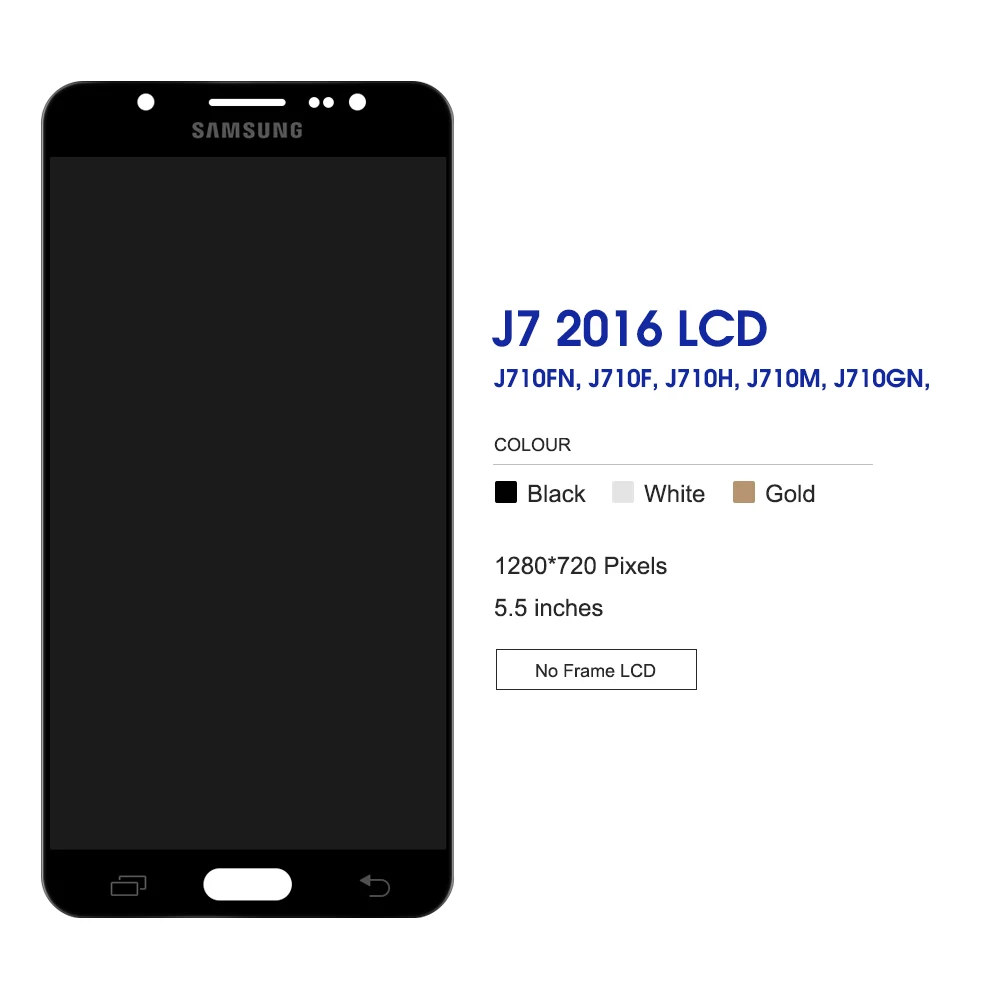 

Lcd Screen For Samsung Galaxy J7 2016 J710 LCD Display Touch Screen Digitizer Replacement For Samsung J710 J710FN J710F Screen