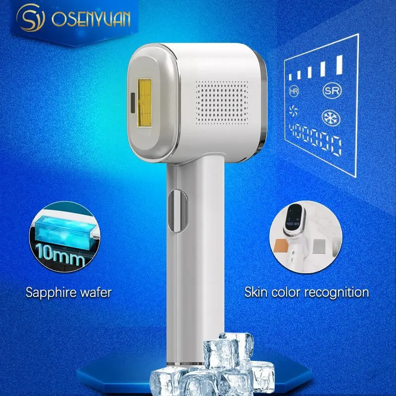 

Osenyuan T023C IPL Epilator Profession Fully Intelligent Skin Detection Laser Hair Remover Sapphire Ice Painless Photoepilator
