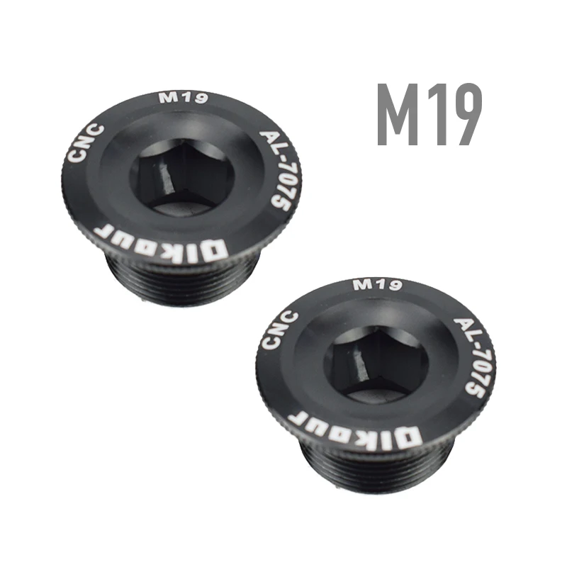 2PCS M19 black 1 шт. зубная пластина крышка шатуна кривошипная крышка M20 M18 M19 M15 MTB шатун для велосипеда алюминиевый BMX дорожный велосипедный фитинг 4 цвета - Цвет: 2PCS M19 black