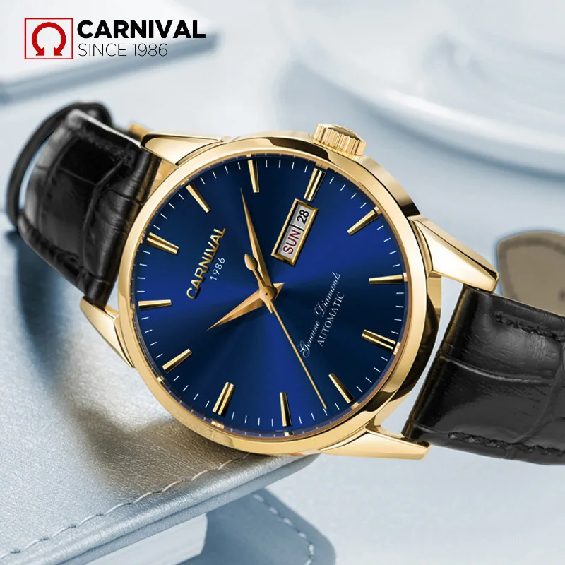 Карнавальные мужские роскошные механические часы деловые простые