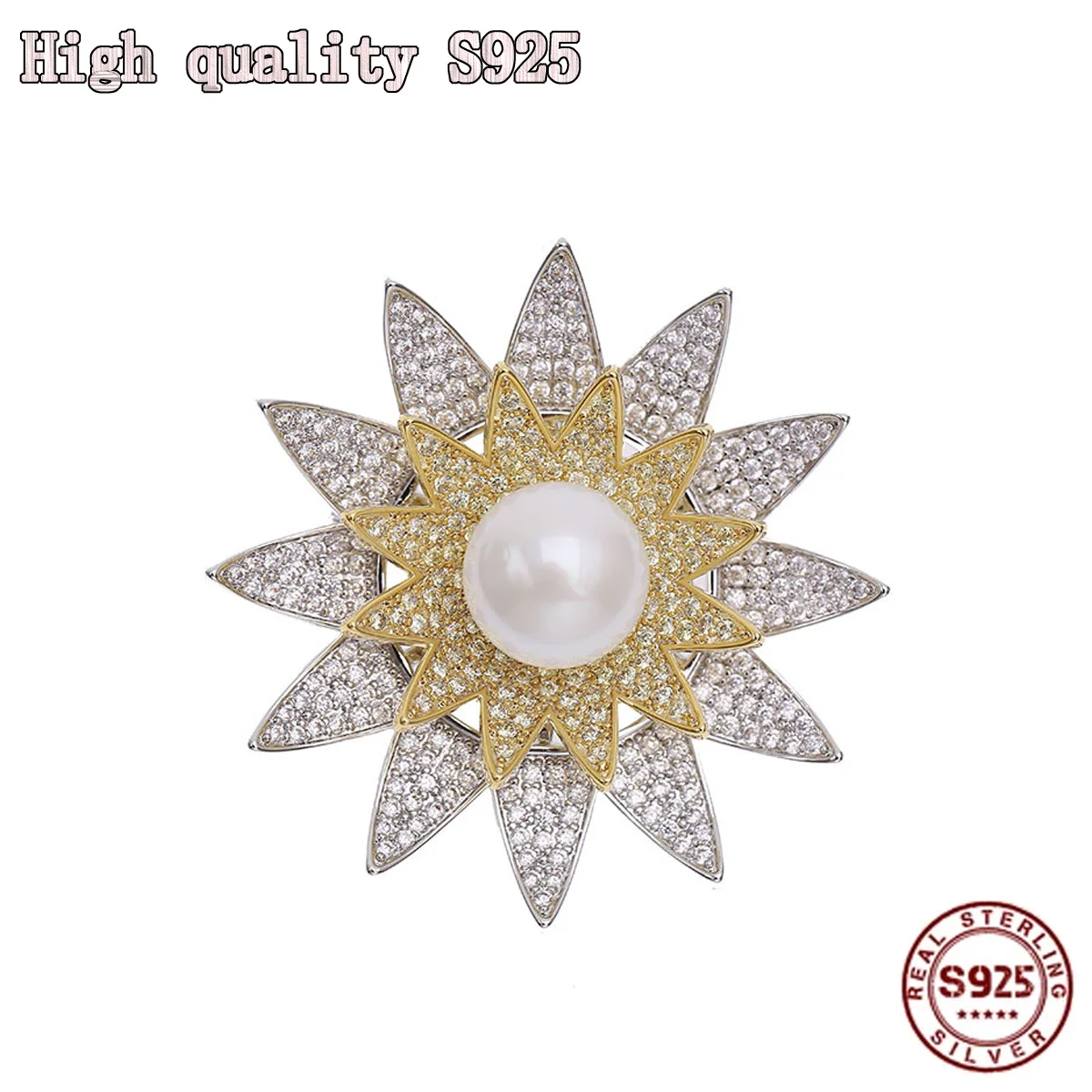 

2021 New Fashion Jewelry, High Quality Revolving Sunflower Brooch, Exquisite Best Charm Brooch