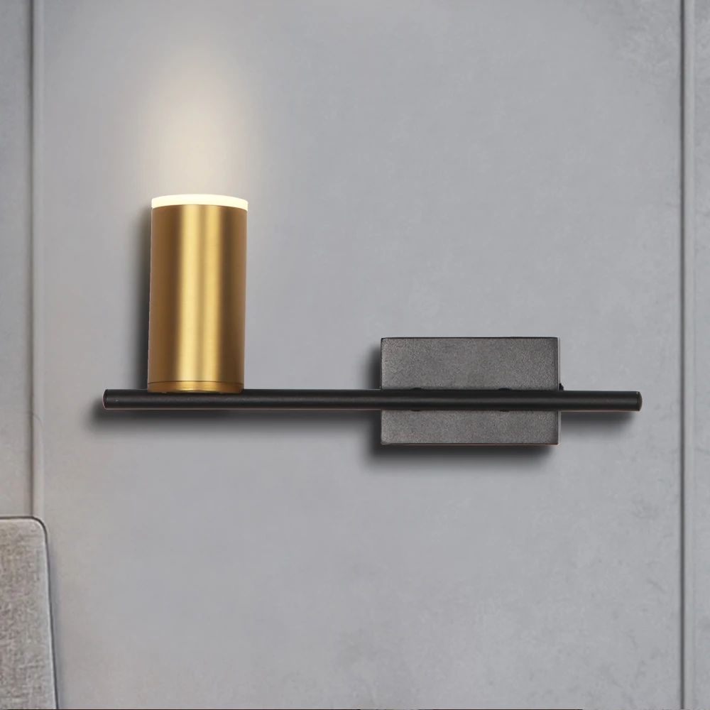 Внутренняя постмодернизированная латунная светодиодная настенная лампа Nordic GU10