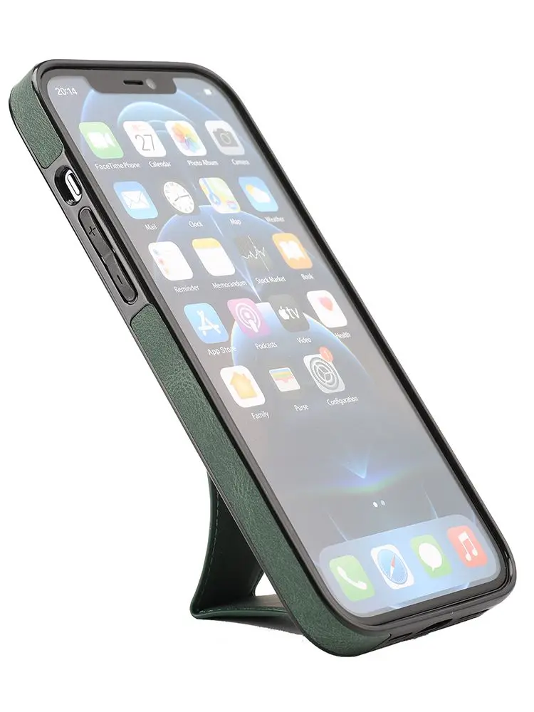 

For Iphone 11 12 Pro Max 12 Mini Leather Case For Iphone 7 8 Plus Xr X Xs Max Luxury Card Slot Bracket Cover