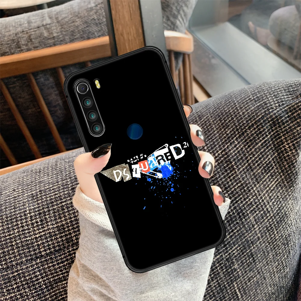 

DSQ2 D2 Fashion Trend brand Phone Case Cover Hull For XIAOMI Redmi 7 7a 8 8a 9 9a NOTE 6 7 8 8t 9 9s Pro Max 4X black Coque