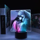 Двухцветная светодиодная лампа для манги, аниме Inuyasha, светодиодный ночсветильник Kikyo Inuyasha, двухцветная лампа для дня рождения, подарок, декор для спальни