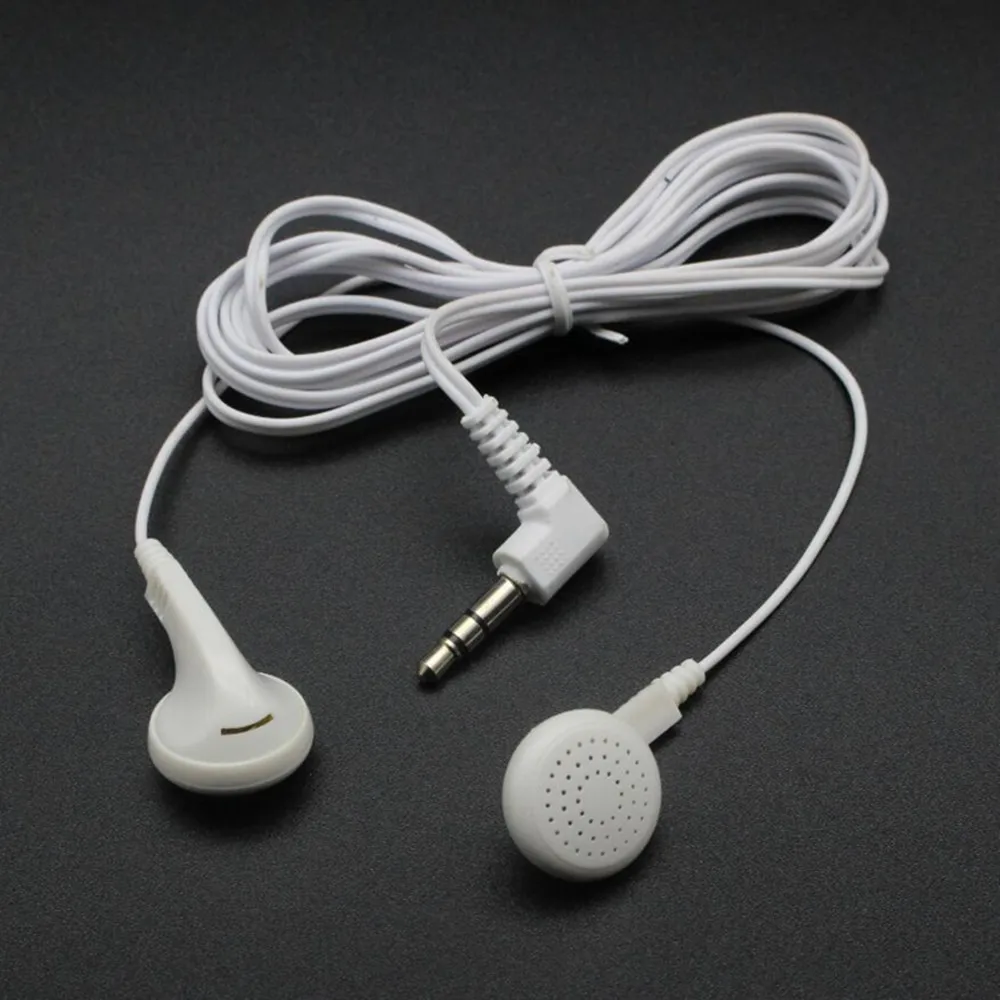 

500pcs White disposable earphone classroom bulk ear buds low cost earbuds for school library,hotel,hospital