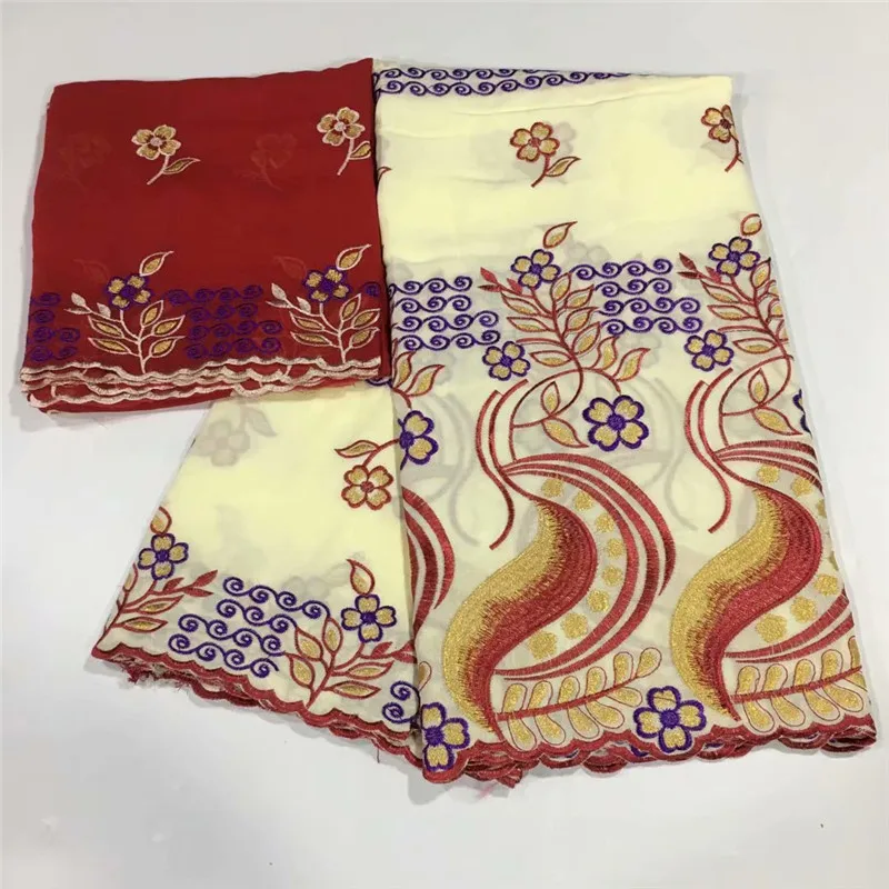 Новейшая африканская кружевная ткань из чистого хлопка Высококачественная